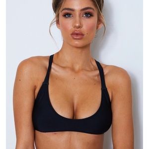 White Fox Boutique Isla bikini top / black